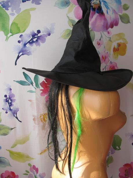 Karnevalový klobouk s vlasy halloween, 