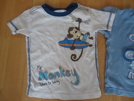 3 trička s opičkou, carter's,80