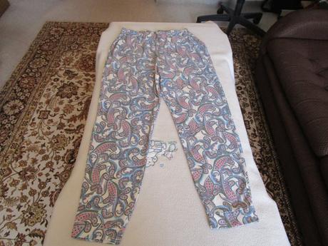 Pěkné vzorované bavl. kalhoty na doma, vel. s, esmara,s