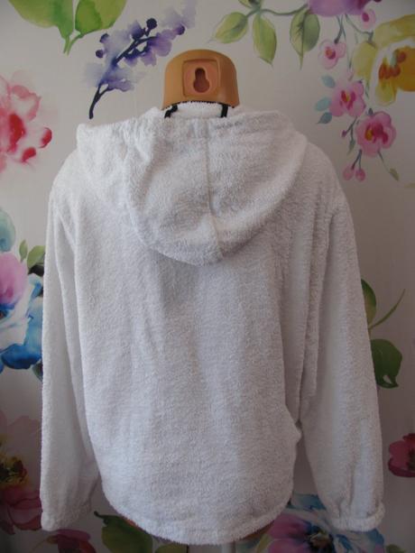 Froté bunda s kapucí,smaltované kovové logo prada, prada,40