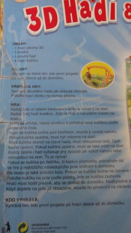 Dětská hra 3d hadi a žebříky, 