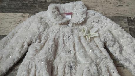 Kabátek chlupatý dívčí, 116