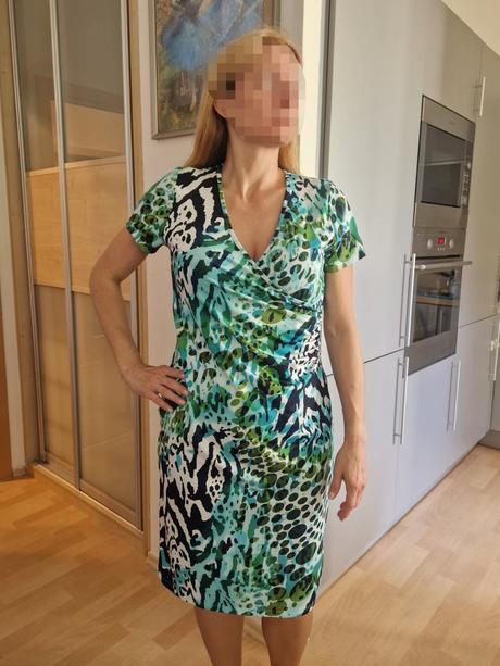 Šaty tyrkysové strakaté sarah kern, 40