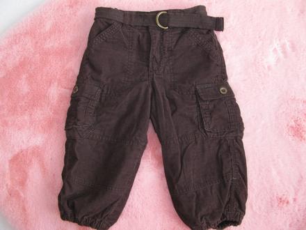 Zateplené hnědé manšestrové kalhoty h&m, h&m,86