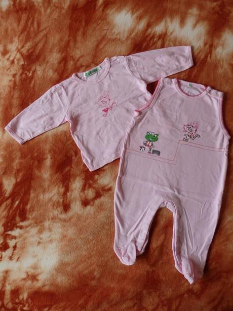 Dupačky a tričko s dlouhým rukávem - nové, frog,74