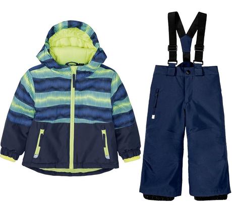 Lyžařský set zimní bunda + tmavé oteplováky, lupilu,110 / 116