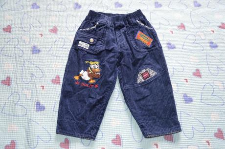 80 86 bavlněné manšestrové kalhoty, 86