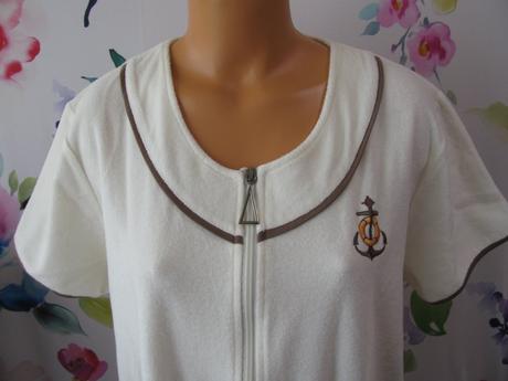 Dámský krátký froté župan propínací na zip, xl