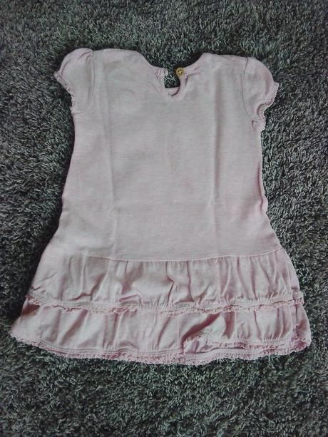 Světle růžová tunika s volánky a aplikací, f&f,74