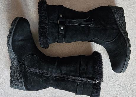 Dívčí černé kozačky, graceland, vel.33, graceland,33