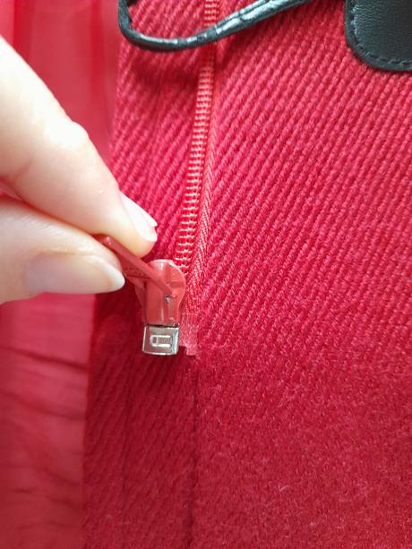 Červený podzimní/zimní kabát, f&f,38