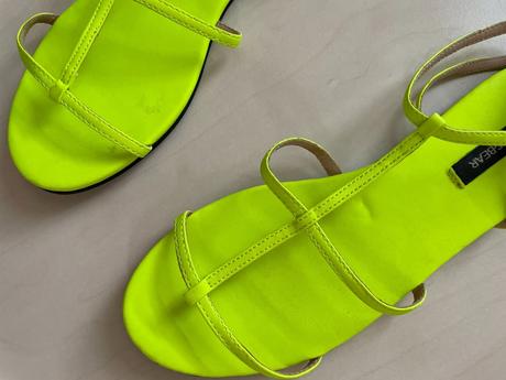 Neon letní sandálky, vel 36, pull and bear, pull&bear,36