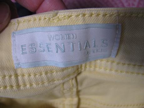 Strečové žluté džínové kalhoty essentials, 38