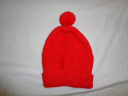 Pěkný pletený červený kulíšek 110-122, 116