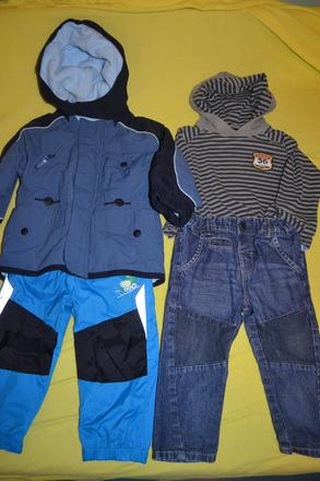 Zimní bunda next,2x kalhoty,triko v.86, next,86