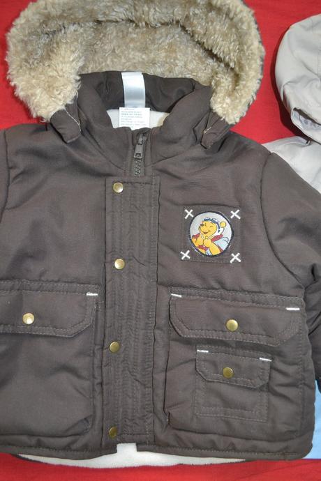 Zimní set-bunda v.68,rukavice a čepice, disney,68