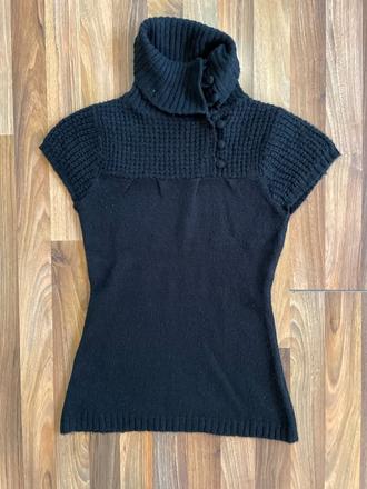 Svetr rolák s knoflíčky, vel xs/s, tokyo rose, xs