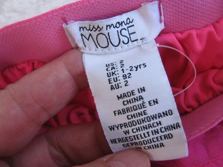 Růžová tutu sukně miss mona mouse, 92