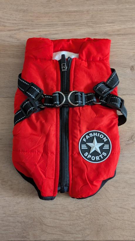 Ka514 nepromokavá psí bunda m, délka zad 28 cm,