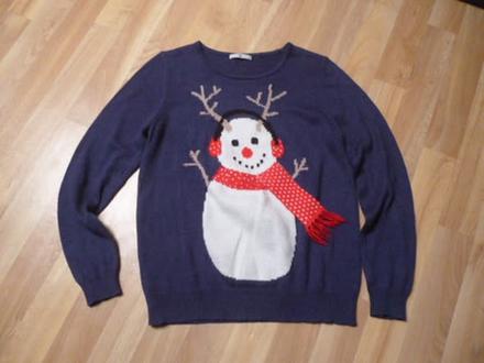 Vánoční svetr sněhulák vel.m-l, m