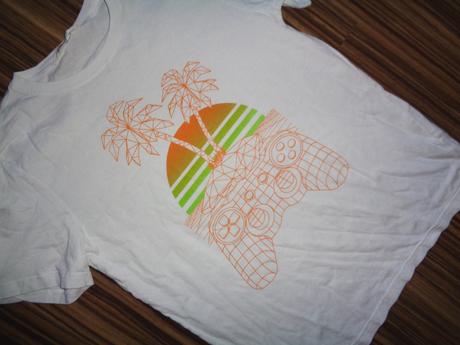 Krásné bílé tričko s palmami 158/164, h&m,158