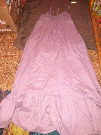 Šaty světle fialovo vínové dlouhé překrásné m, m