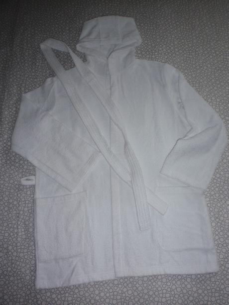 Župan-župánek s kapucou bílý vel.l-xl., l