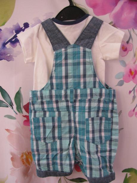 Letní souprava-kraťasy s laclem + body v.9-12 měs., tu,80