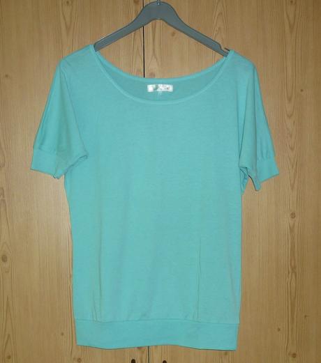 Tyrkysové dámské tričko bershka, bershka,m