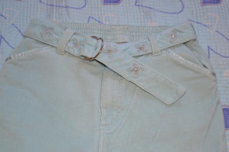 Sv. modré/ tyrkysové manžestrové kalhoty, girl2girl,116