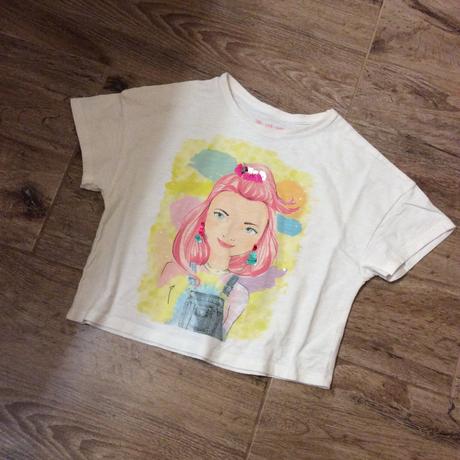 Bavlněný crop top tričko, f&f,140