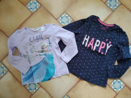 2x tričko, h&m,104