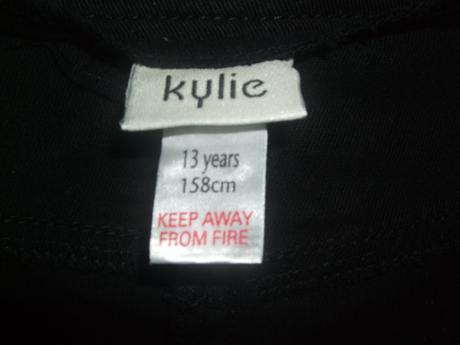 Čierna džínsová sukňa kylie s opaskom, 158