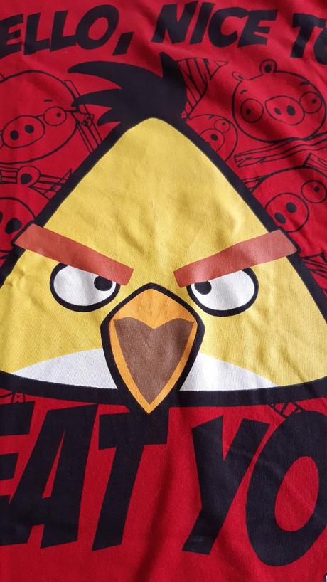 Červené triko angry birds 140, primark,140