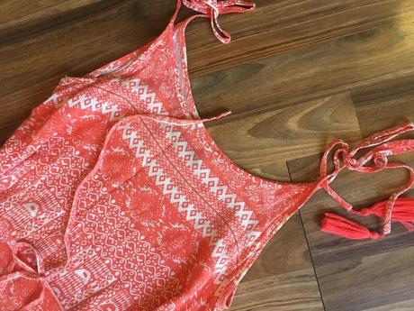 Meruňkové letní šaty se střapcem, vel s/m, sam73, sam73,s