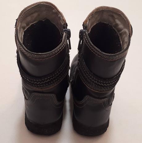 Dětské černé kožené kozačky, zn.protetika, vel.27, protetika,27