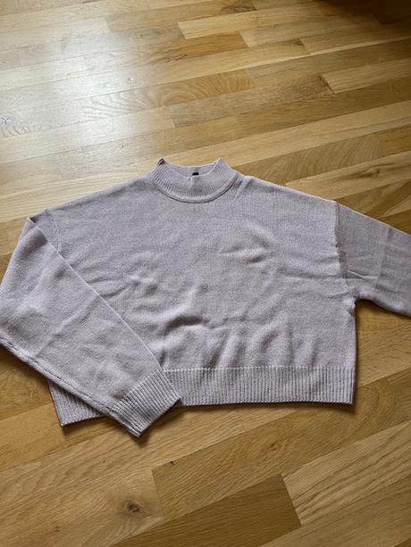 Fialkový svetr ke krku, h&m,s