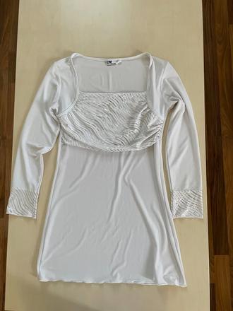 Delší top s řesení a stříbřením, vel m i méně vol, m