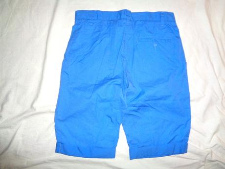 Luxusní modré elegantní kraťasy - organická bavlna, h&m,170