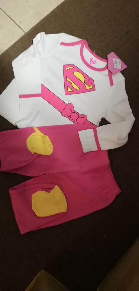 Pyžamo supermanka vel 92/98 polodupačky 18-24 měs, disney,92 / 98