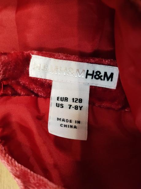 Červené šaty, h&m,128
