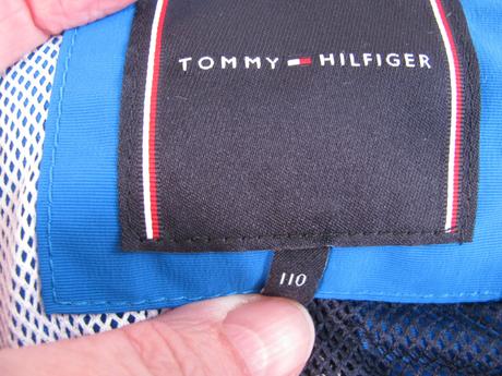 Přechodní modrá bunda s kapucí tommy hilfiger, tommy hilfiger,110