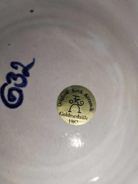 Originální zdobená keramická mísa, 