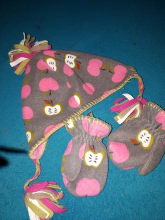 Jablíčkový komplet čepice + rukavice next, next,92