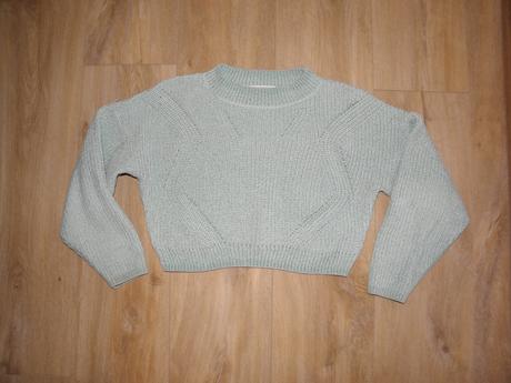 Dívčí žinylkový mint svetr zn. h&m vel.146/152, h&m,146