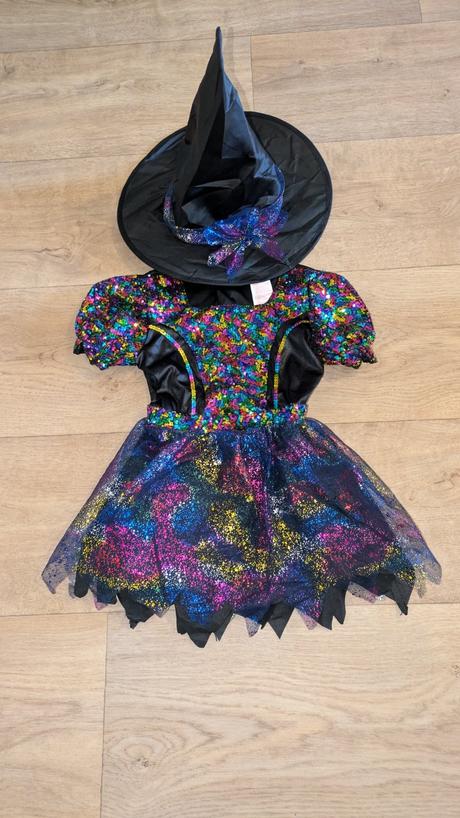 Ka23 karnevalový kostým čarodějnice vel. 5 - 7 let, 