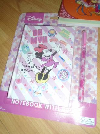 Sešit notýsek minnie + tužka,