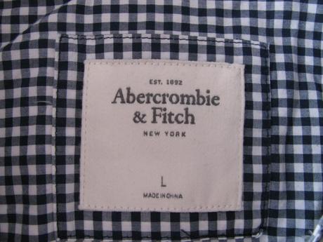 Dámská plátěná košilová halenka, modro bílá, abercrombie&fitch,l