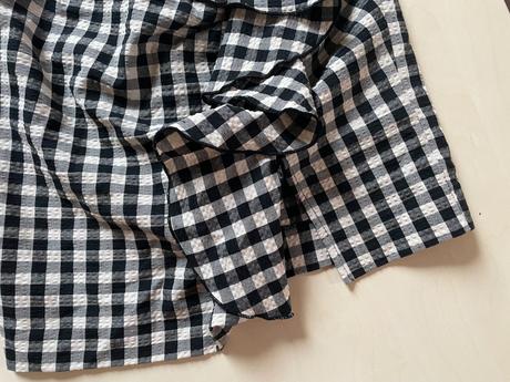 Káro sukně s volánem a rozparkem, vel s, hm, h&m,s