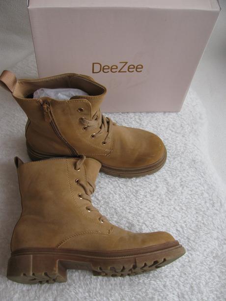 Zimní šněrovací béžová dívčí,dámská obuv deezee, 37